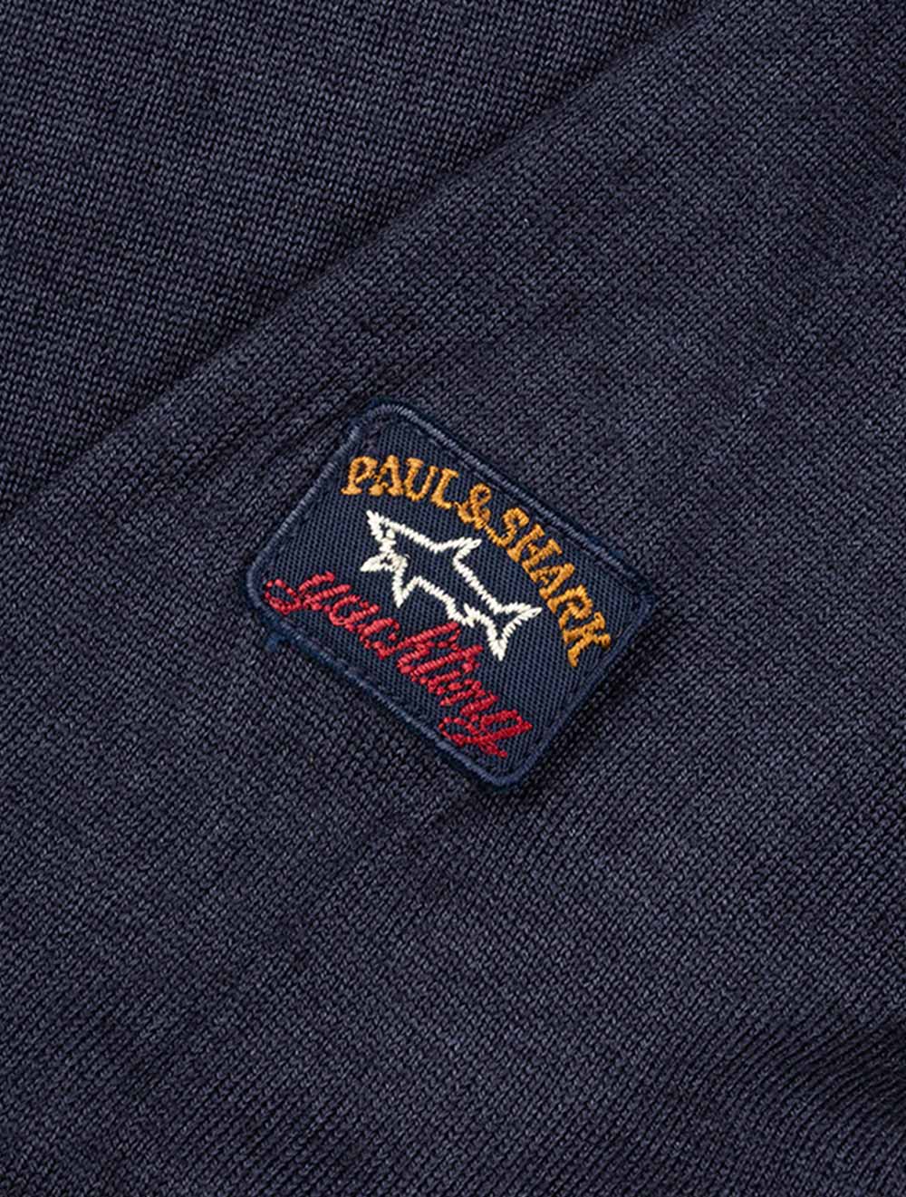 Paul And Shark Summer Wool Crew Neck Navy AI5