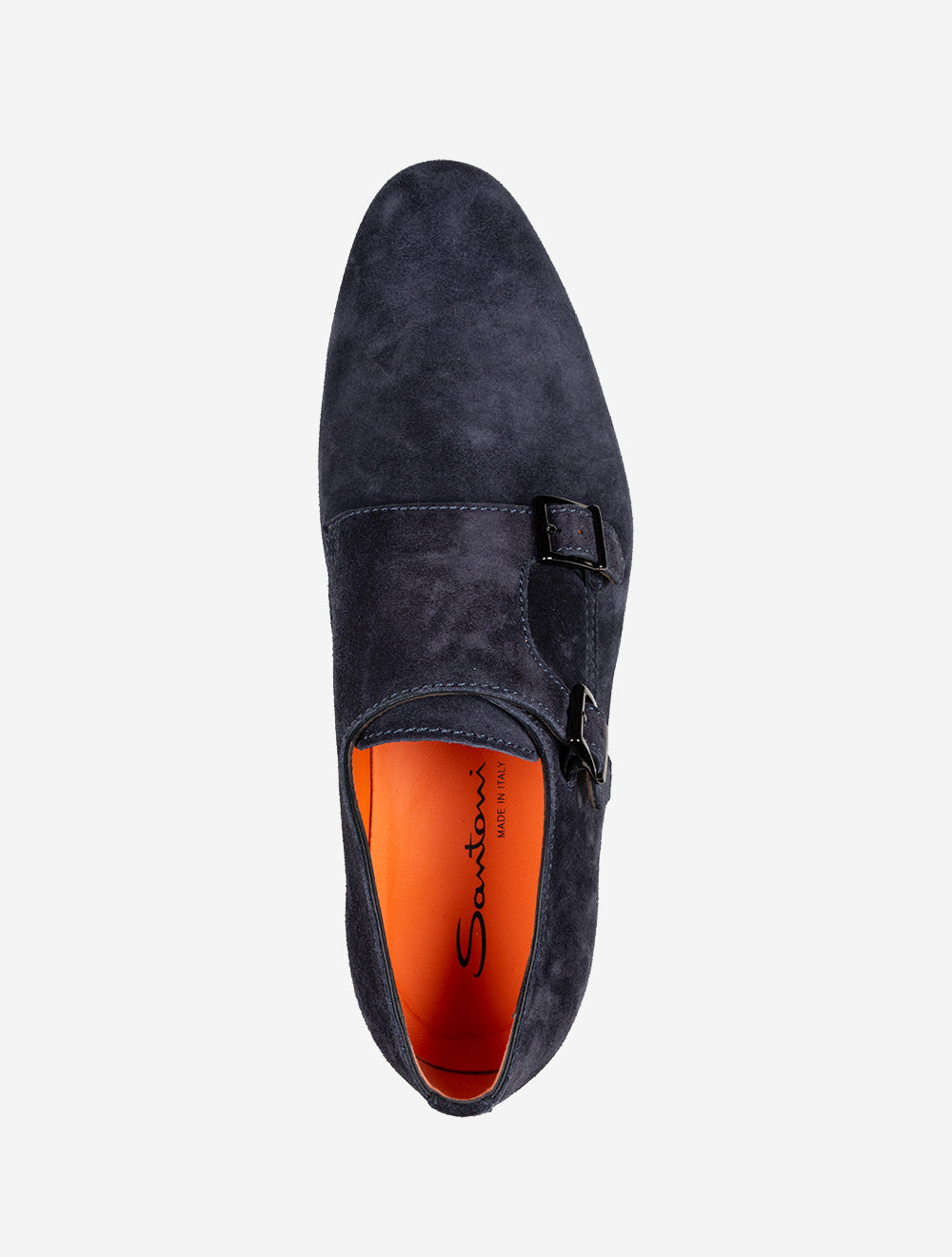 Santoni SANTONI Double Monk Suede Shoe Blue AI4