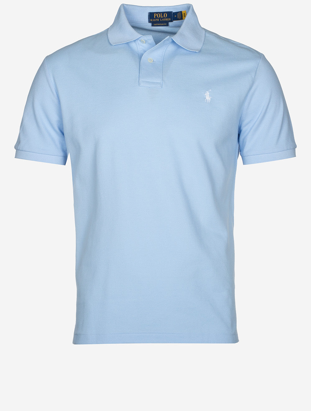 Custom Slim Fit Mesh Polo Shirt Blue