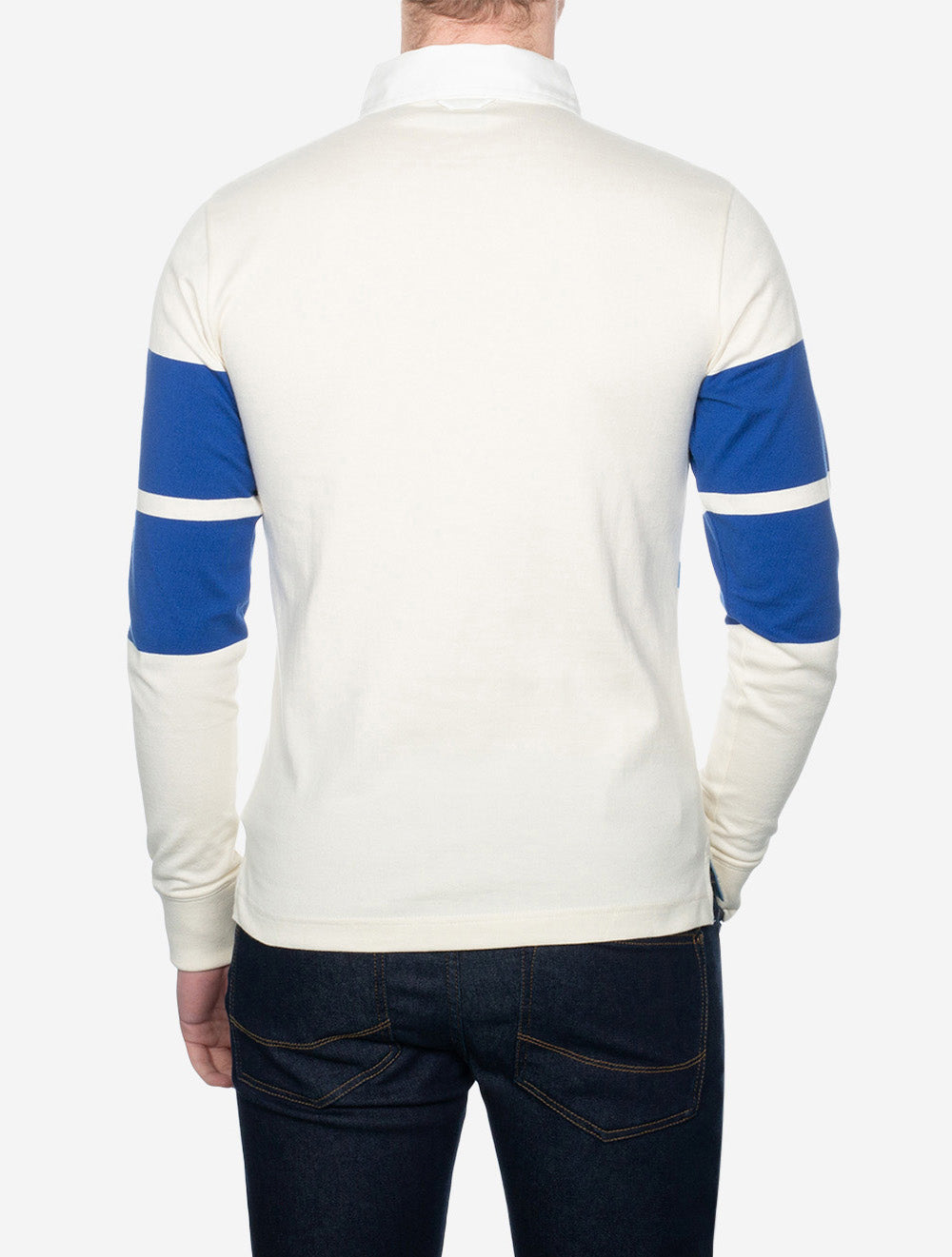 Gant Colour Blocked Long Sleeve Rugger Cream AI2