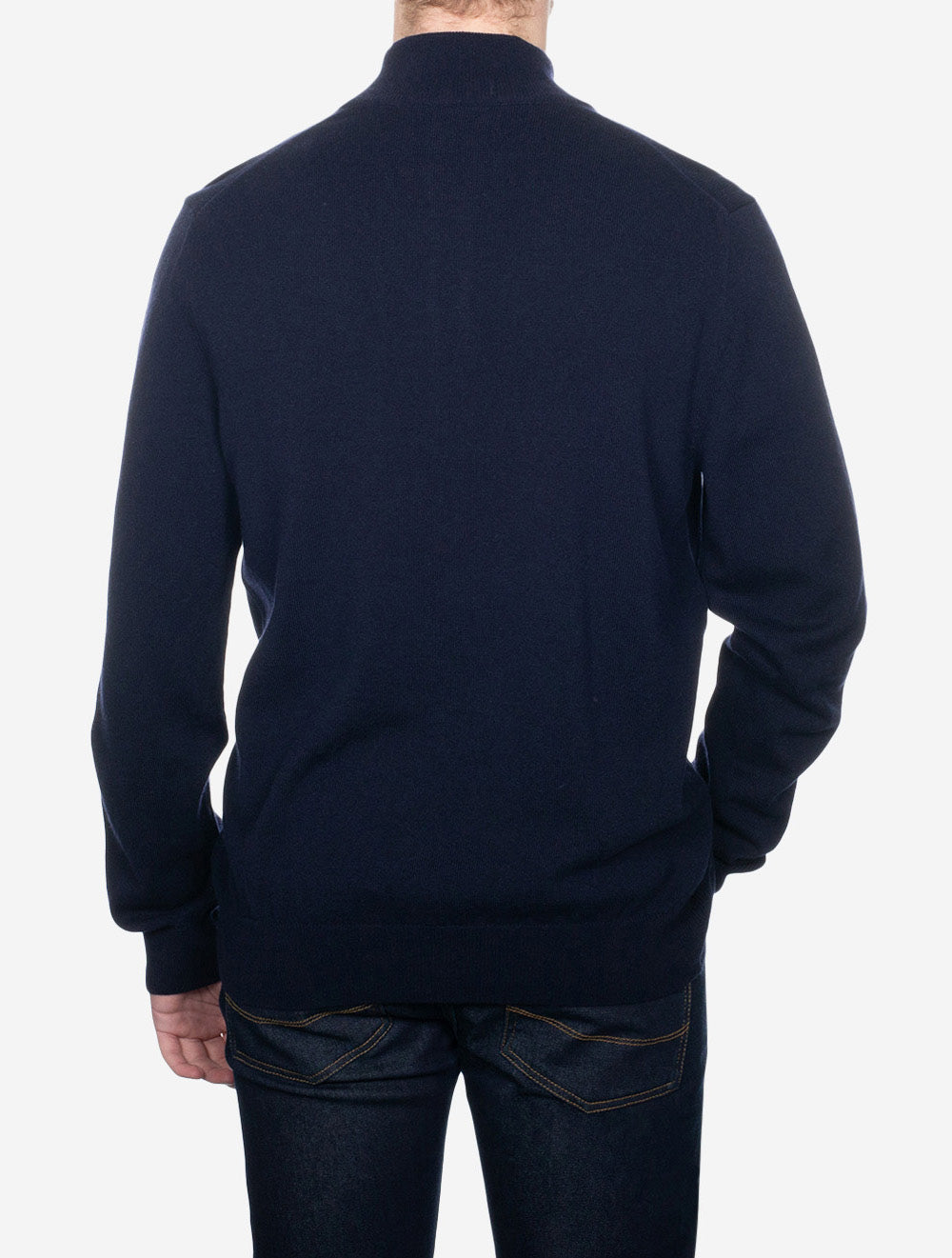 Pull en laine avec fermeture éclair quart de tour Cruise Navy