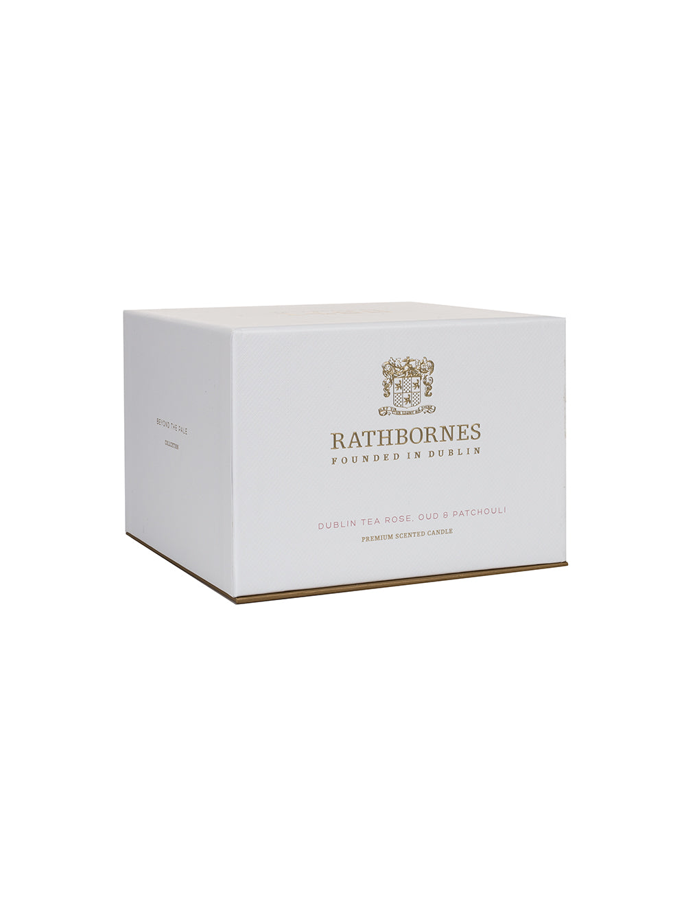 RATHBORNES Dublin Luxuskerze mit Teerose, Oud und Patchouli