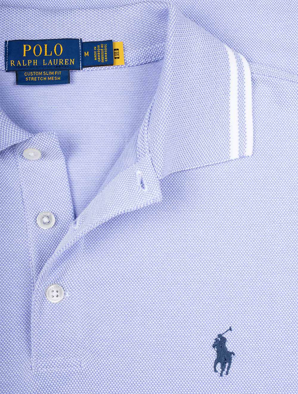 Ralph Lauren Oxford Pique Polo Blue AI3