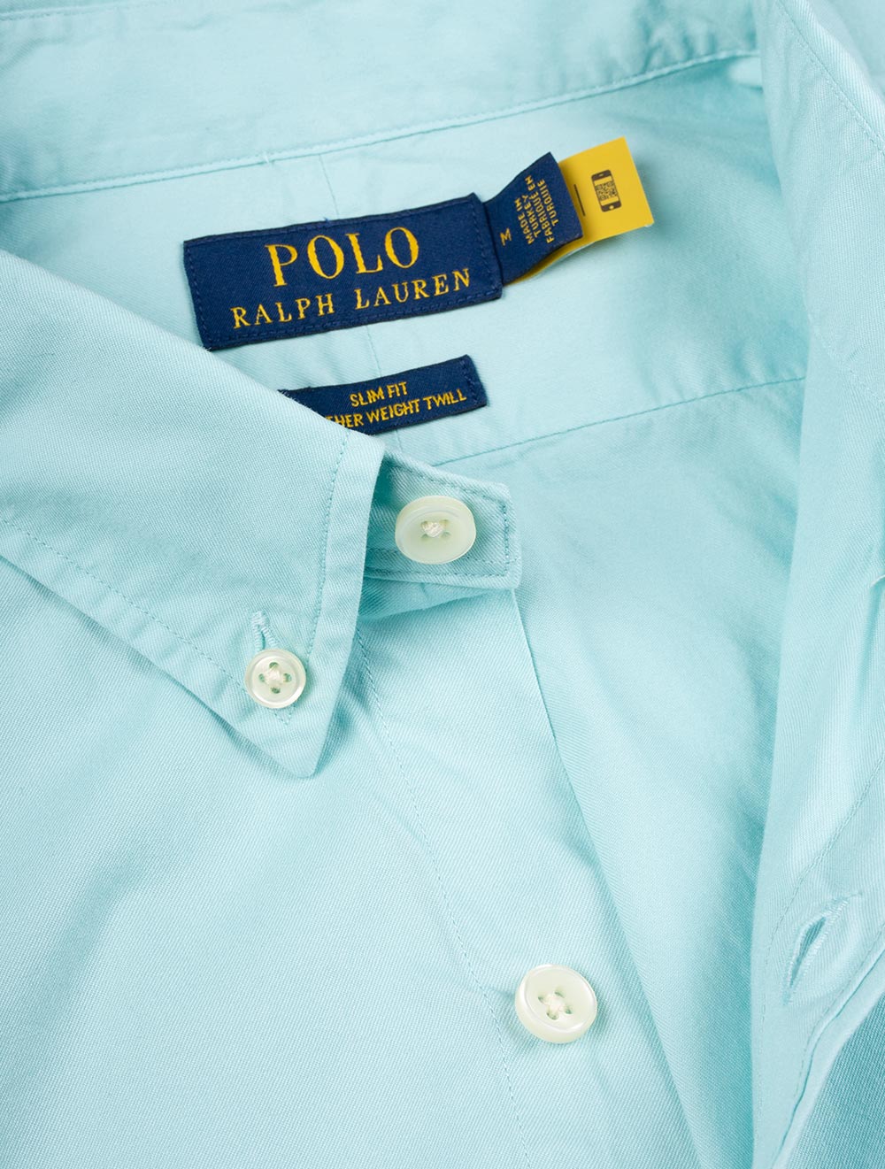 Ralph Lauren Buttondown Long Sleeve Twill Shirt Aqua AI5