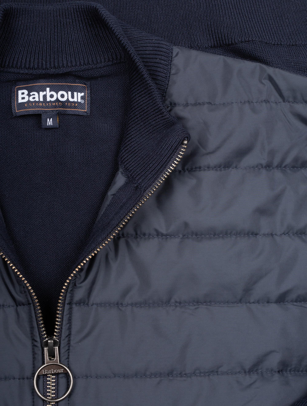 Barbour Essential Carn Baffle Zip Navy AI1