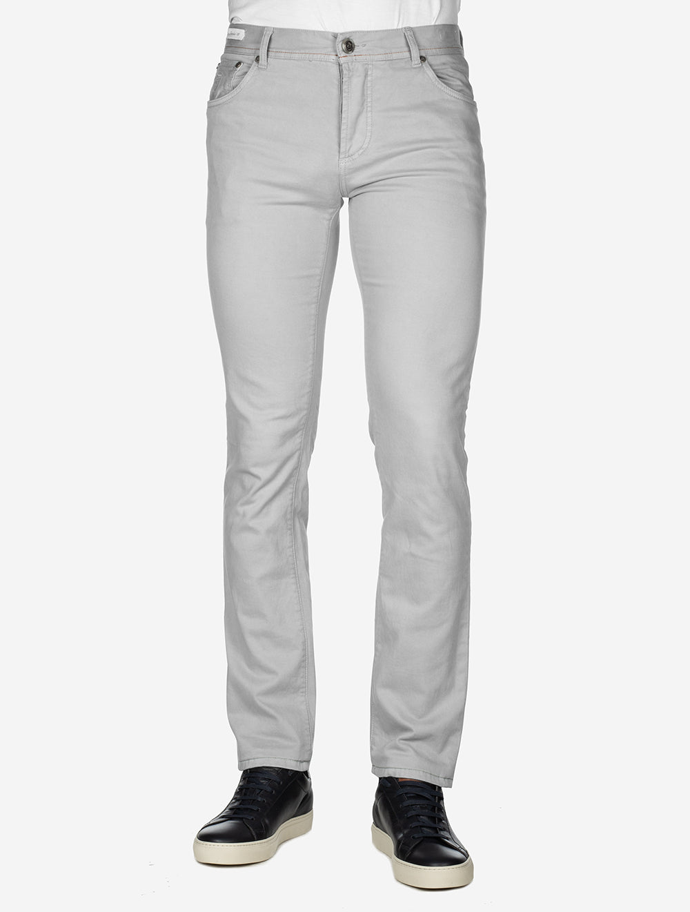 Luxury Cotton Cashmere Jeans Light Grey 418