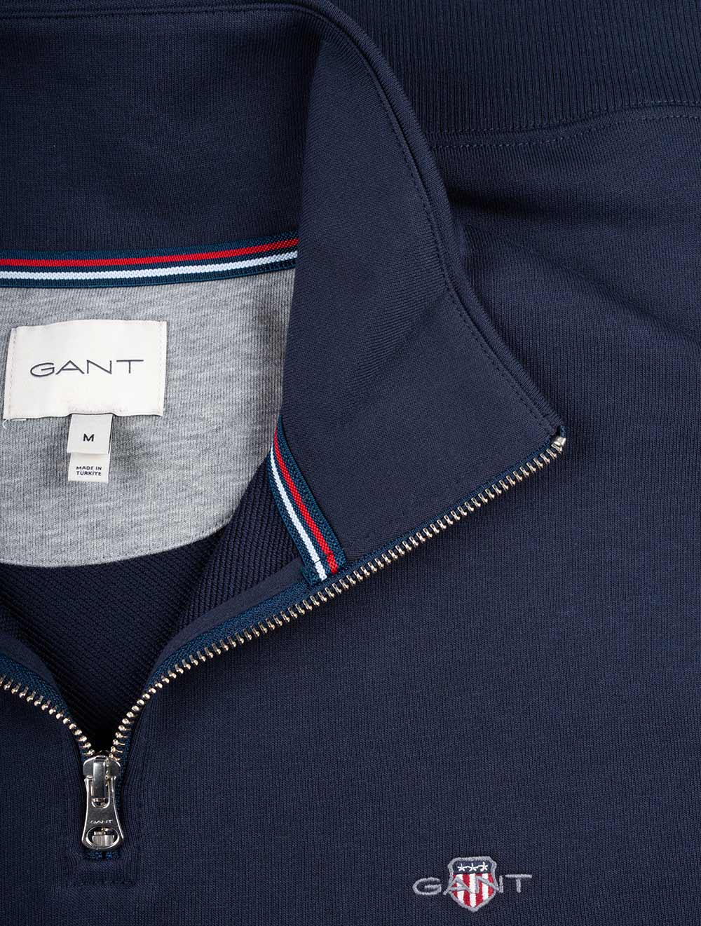 Gant Regular Fit Shield Half Zip Sweat Evening Blue AI3