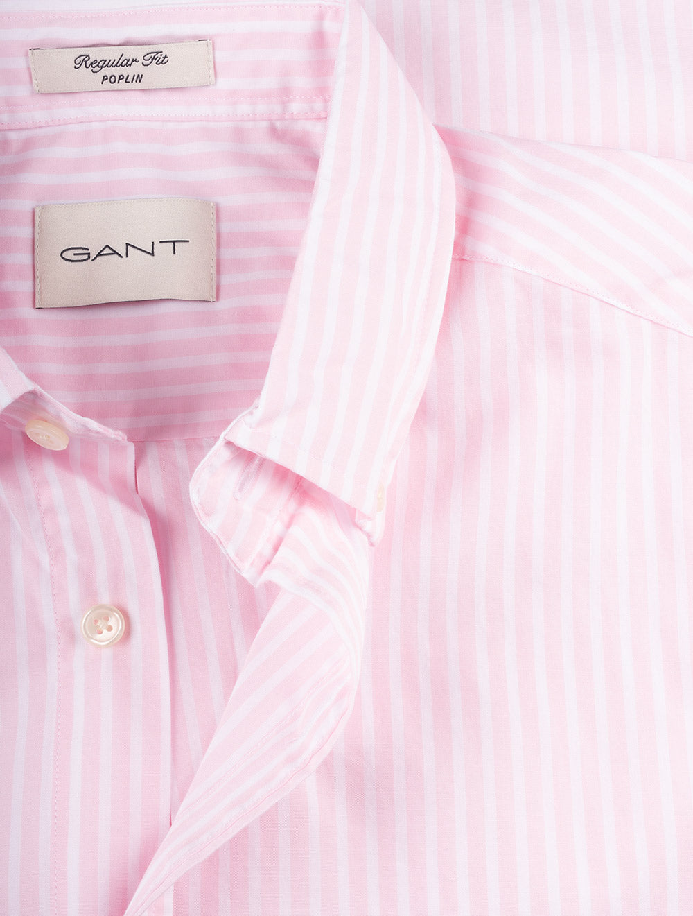 Regular Fit Poplin Stripe Shirt Light Pink