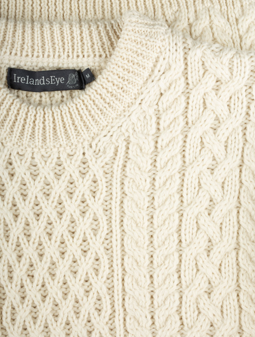 Cuileann Aran Crew Neck Sweater Natural