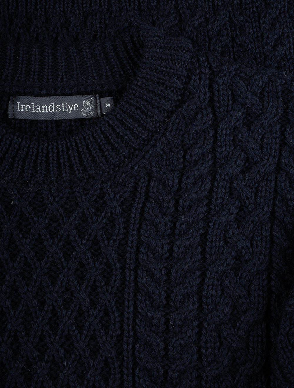 Cuileann Aran Crew Neck Sweater Navy