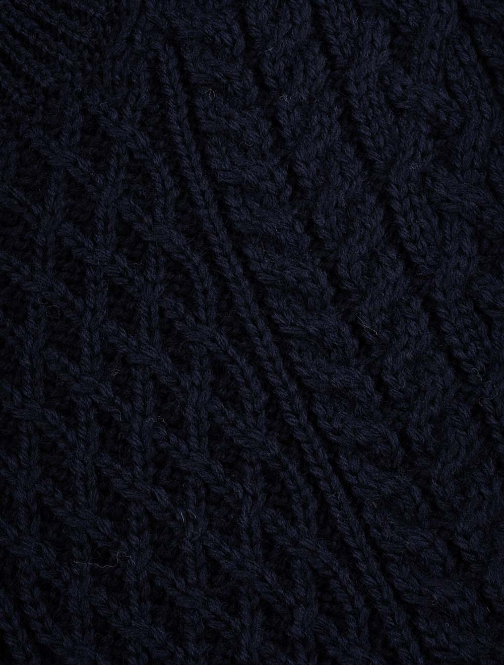 Cuileann Aran Crew Neck Sweater Navy