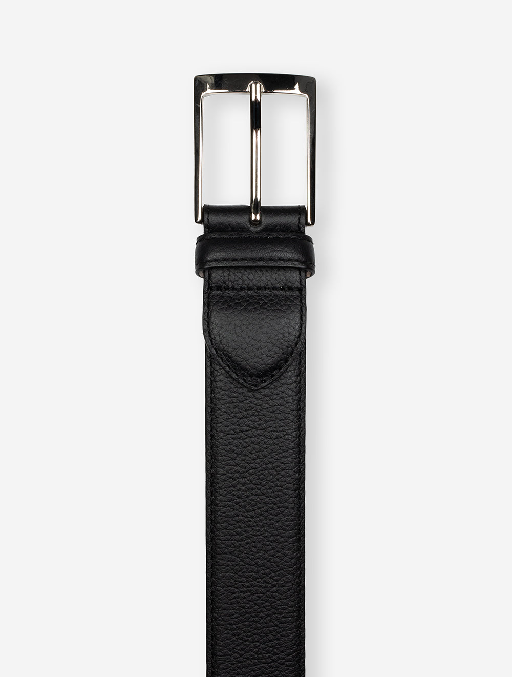 Ceinture en cuir texturé noir