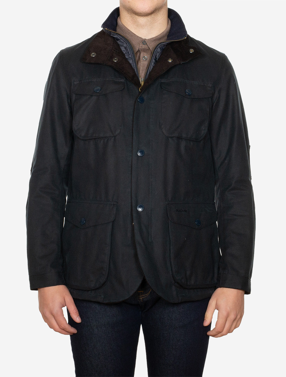 Barbour Ogston Wachsjacke-Marineblau