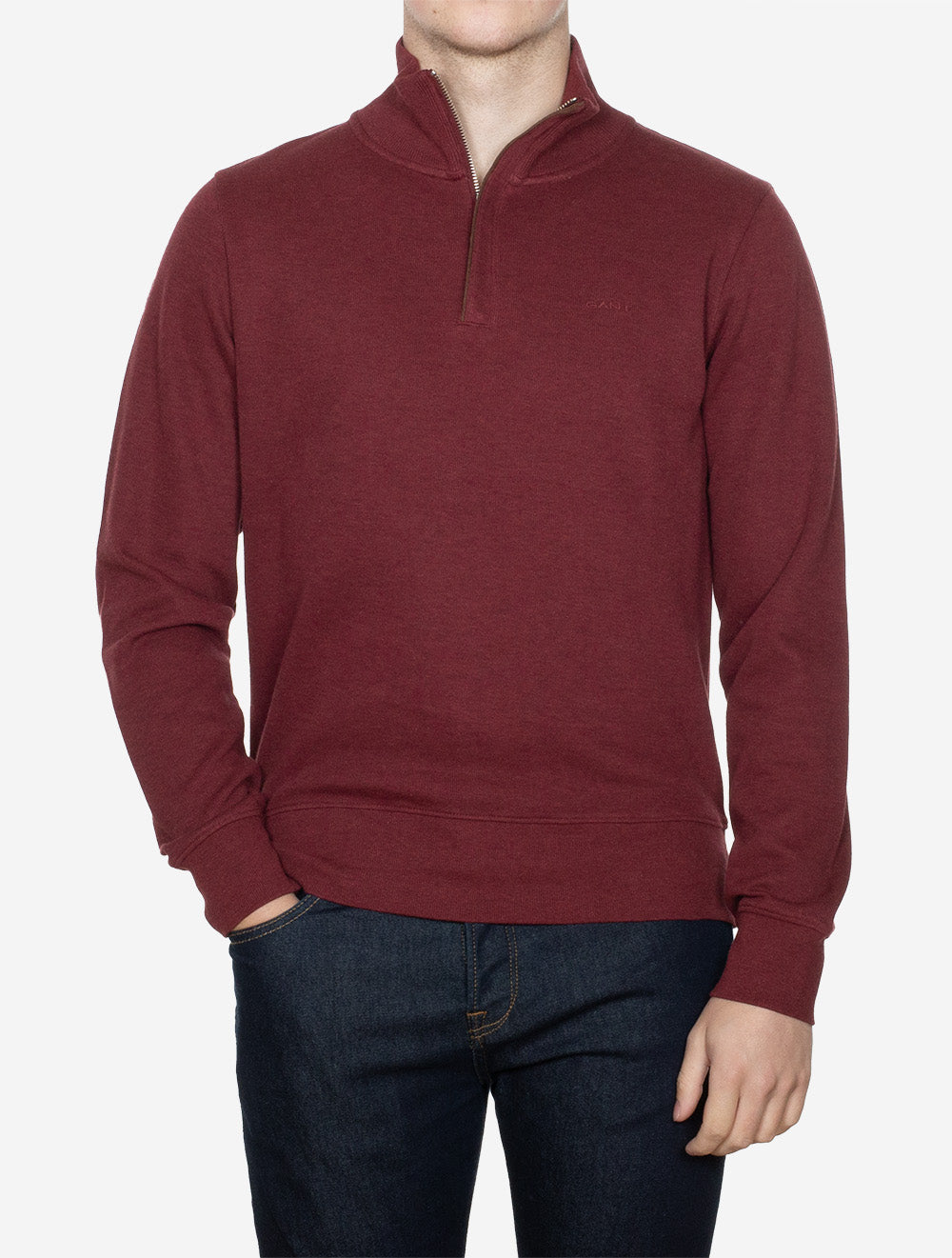 Sacker Half Zip Wine Red