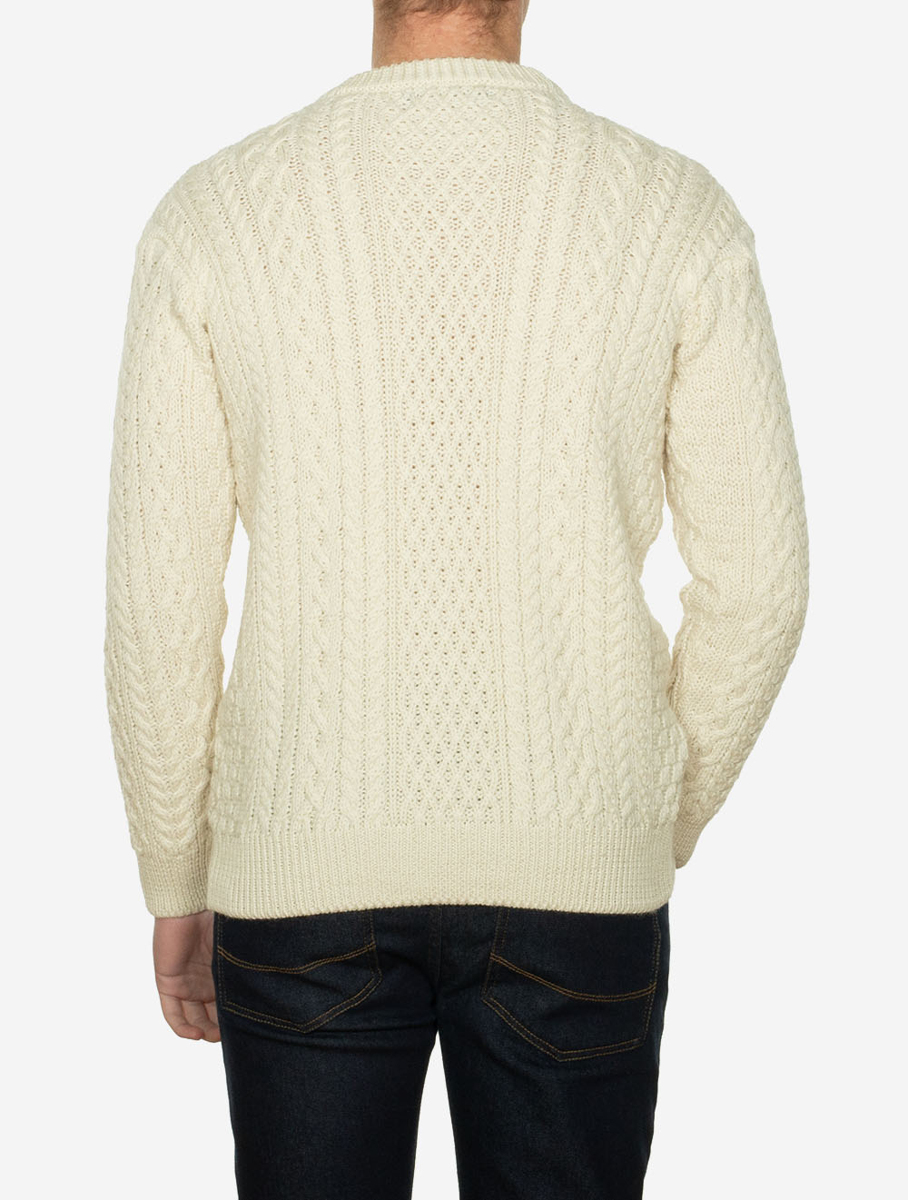 Cuileann Aran Crew Neck Sweater Natural