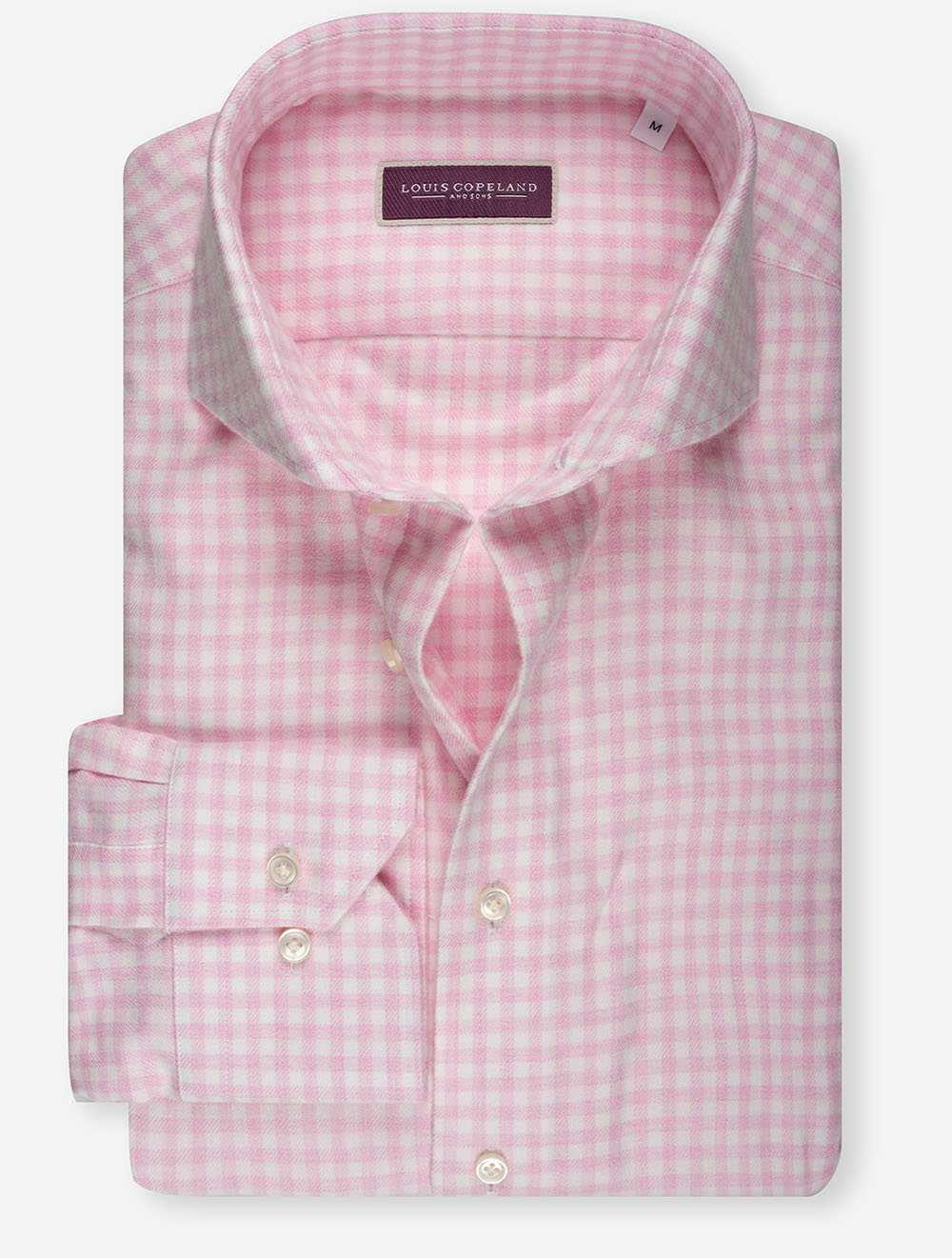 Flannel Gingham Slim Fit Pink