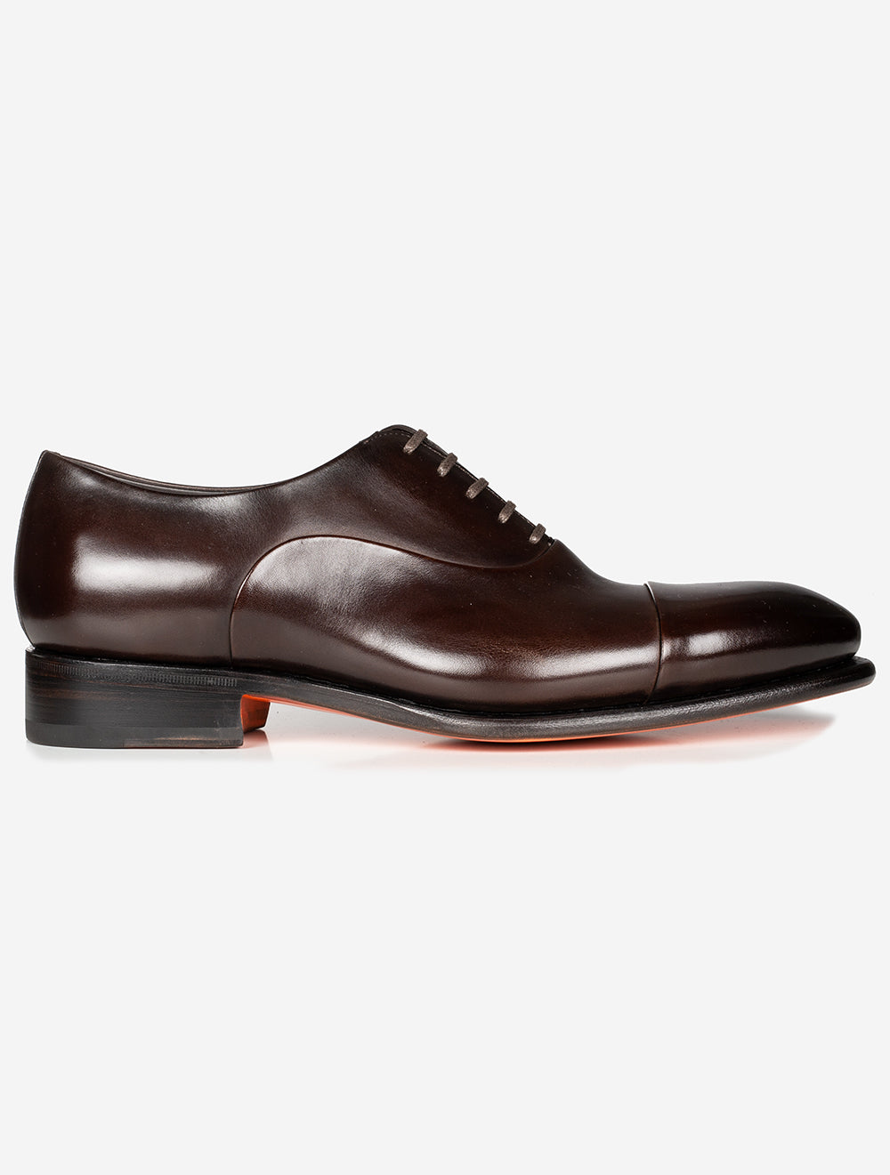 SANTONI Oxford Toe Cap Shoe Brown