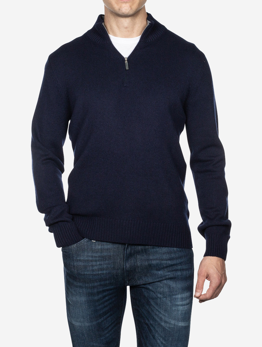 Gran Sasso Half-Zip Jumper Navy AI1