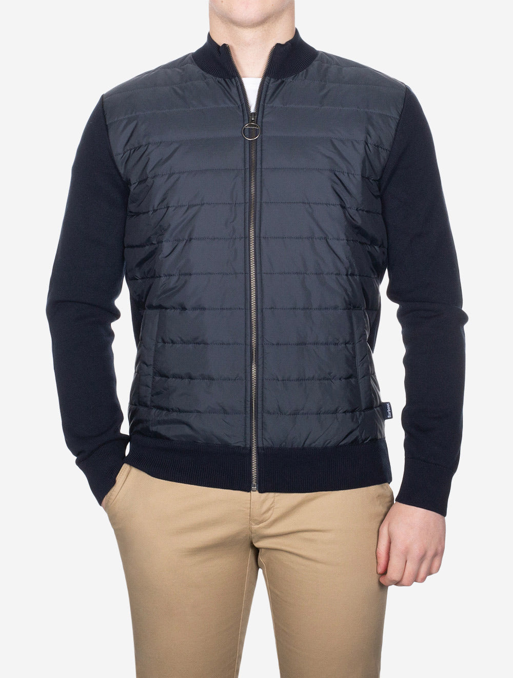 Barbour Essential Carn Baffle Zip Navy AI5