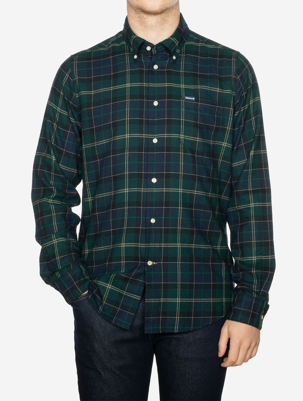 Fortrose Tailored Tartan Shirt Green Loch