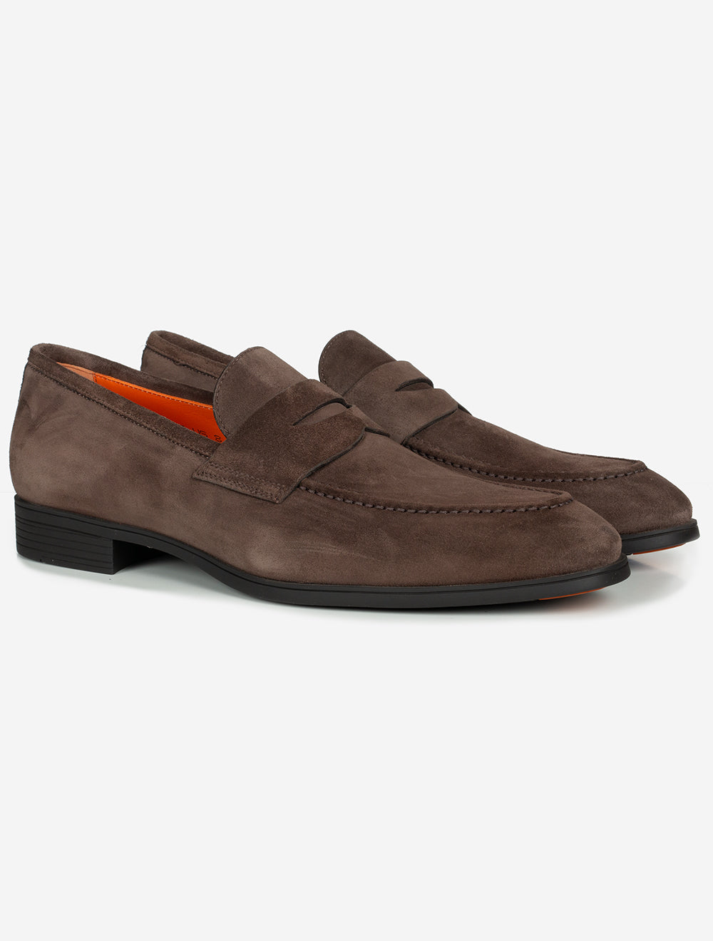 Mocassins Penny en daim marron