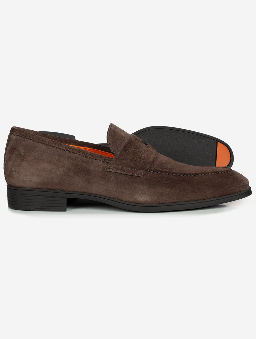 Mocassins Penny en daim marron