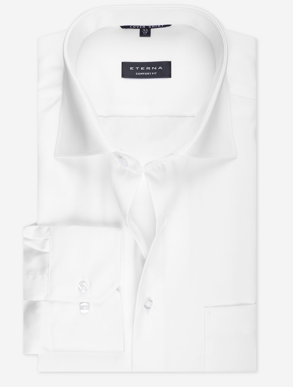 Eterna Plain Comfort Fit Shirt White MI