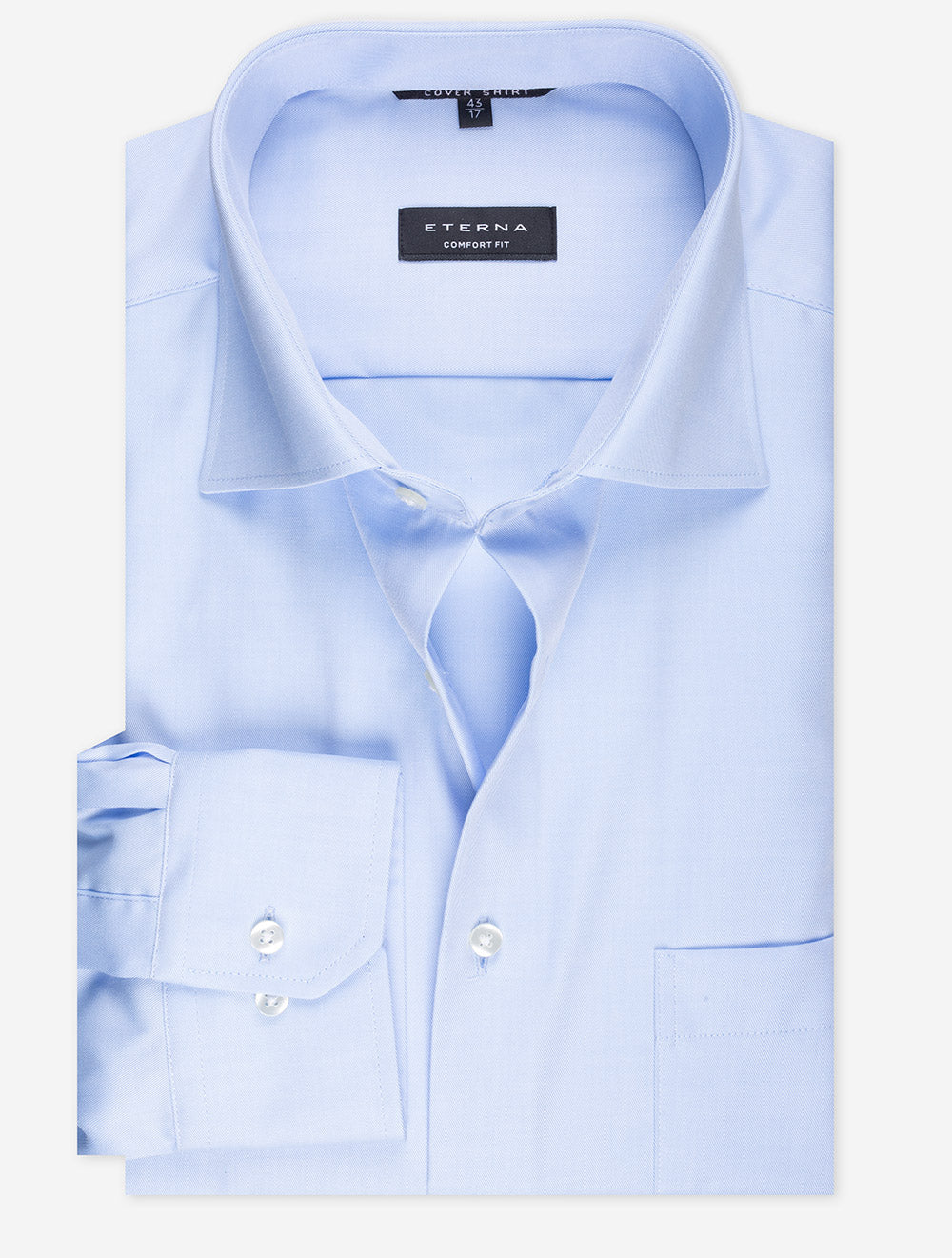 Eterna Plain Comfort Fit Shirt Blue MI