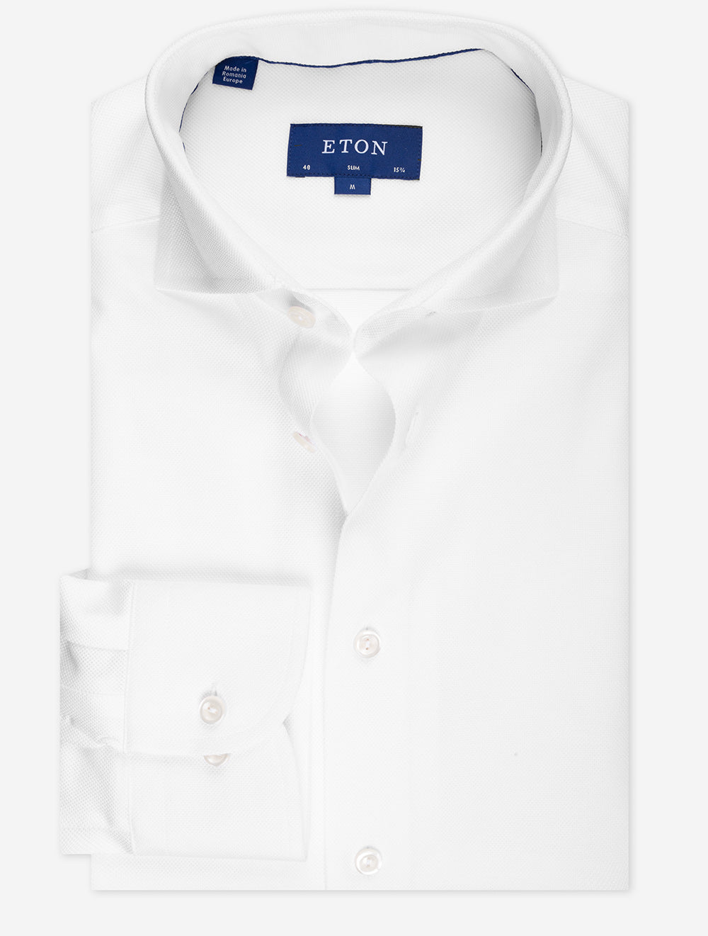 Eton White Pique Shirt MI