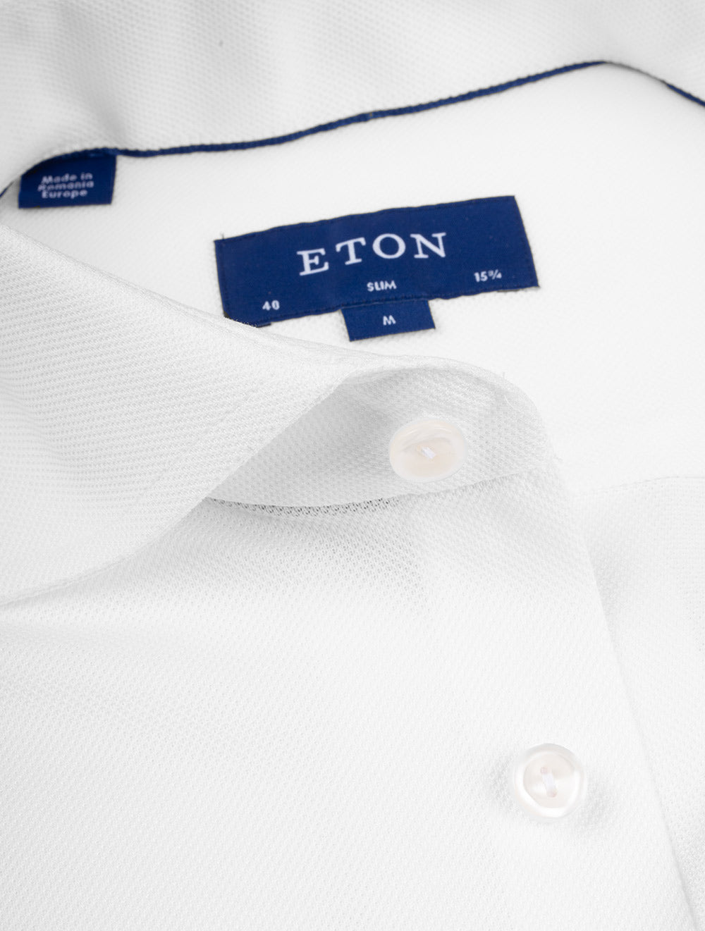 Eton White Pique Shirt AI2