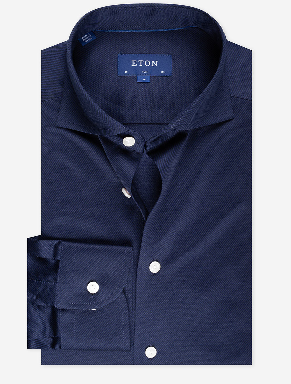 Eton Blue King Knit Shirt Navy MI