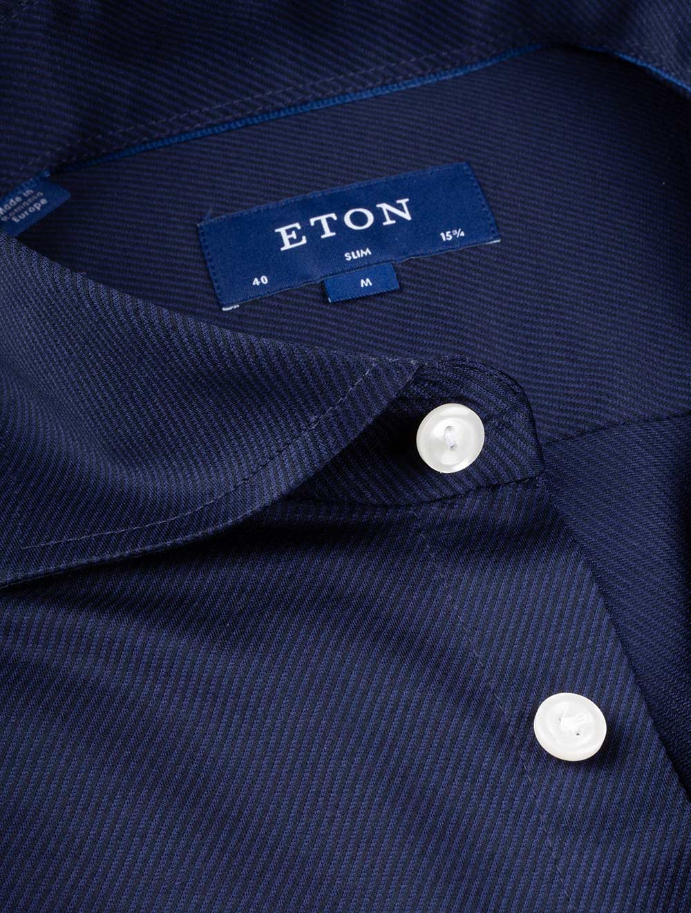 Eton Blue King Knit Shirt Navy AI2