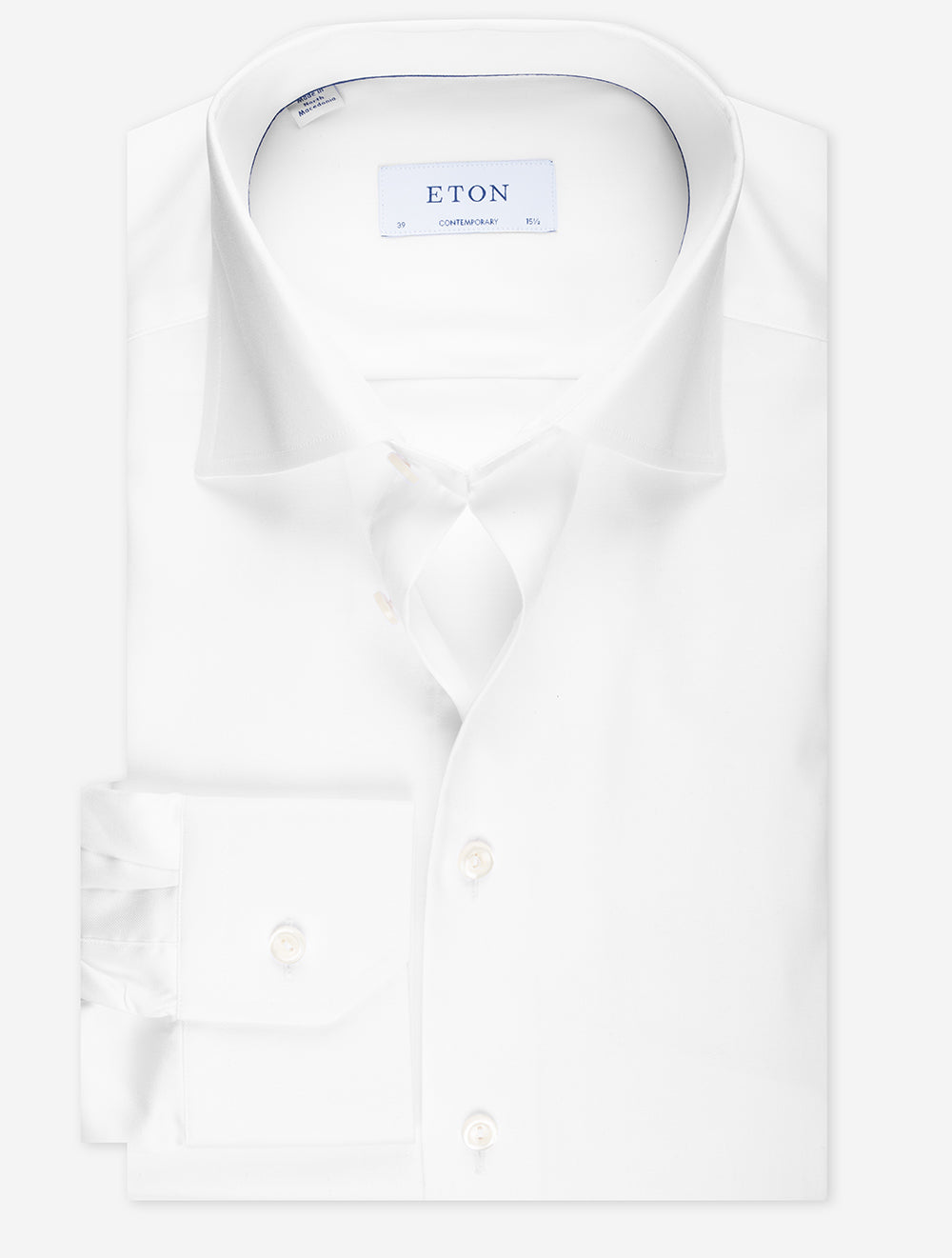 Eton Contemporary Fit Single Cuff Shirt White MI