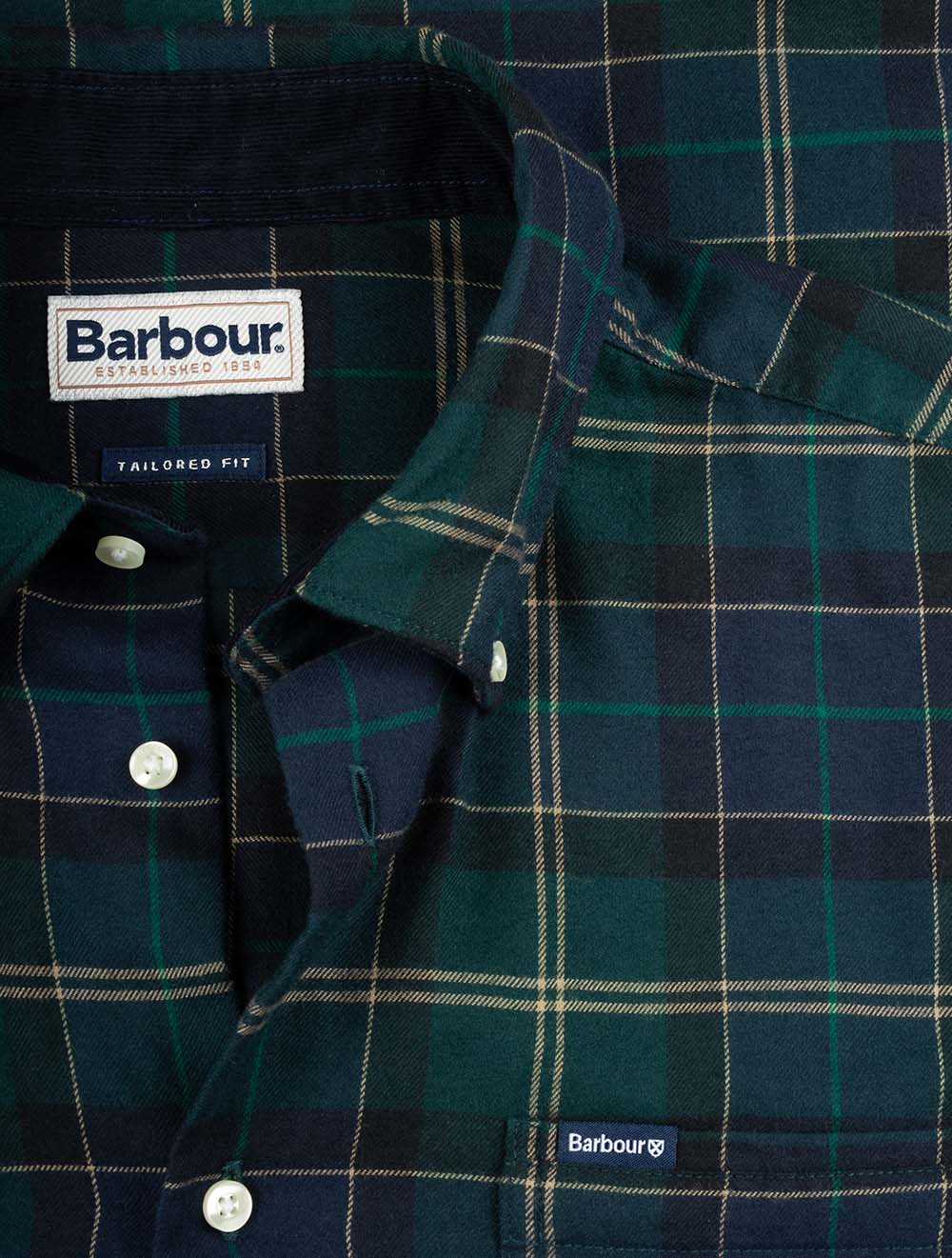 Fortrose Tailored Tartan Shirt Green Loch