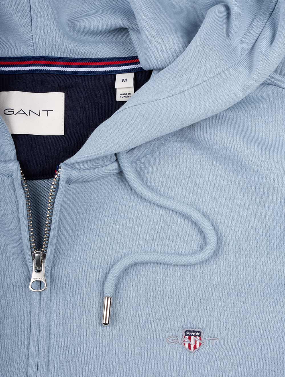 Regular Shield Full Zip Hoodie Fresh Blue