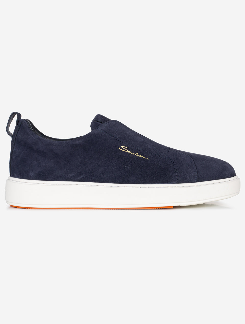 Santoni Suede Slip On Sneaker Blue AI2