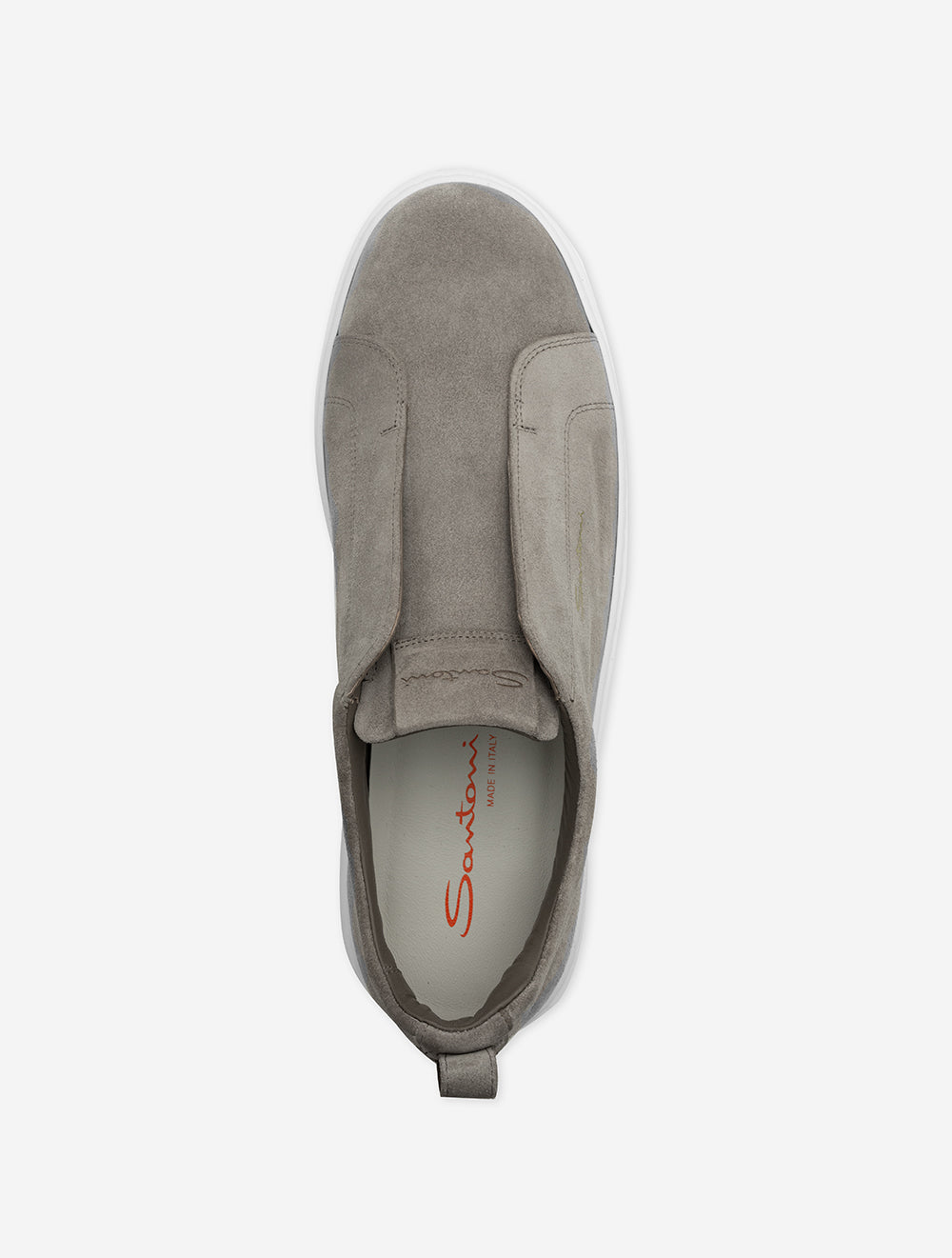 Santoni Suede Slip On Sneaker Grey AI4