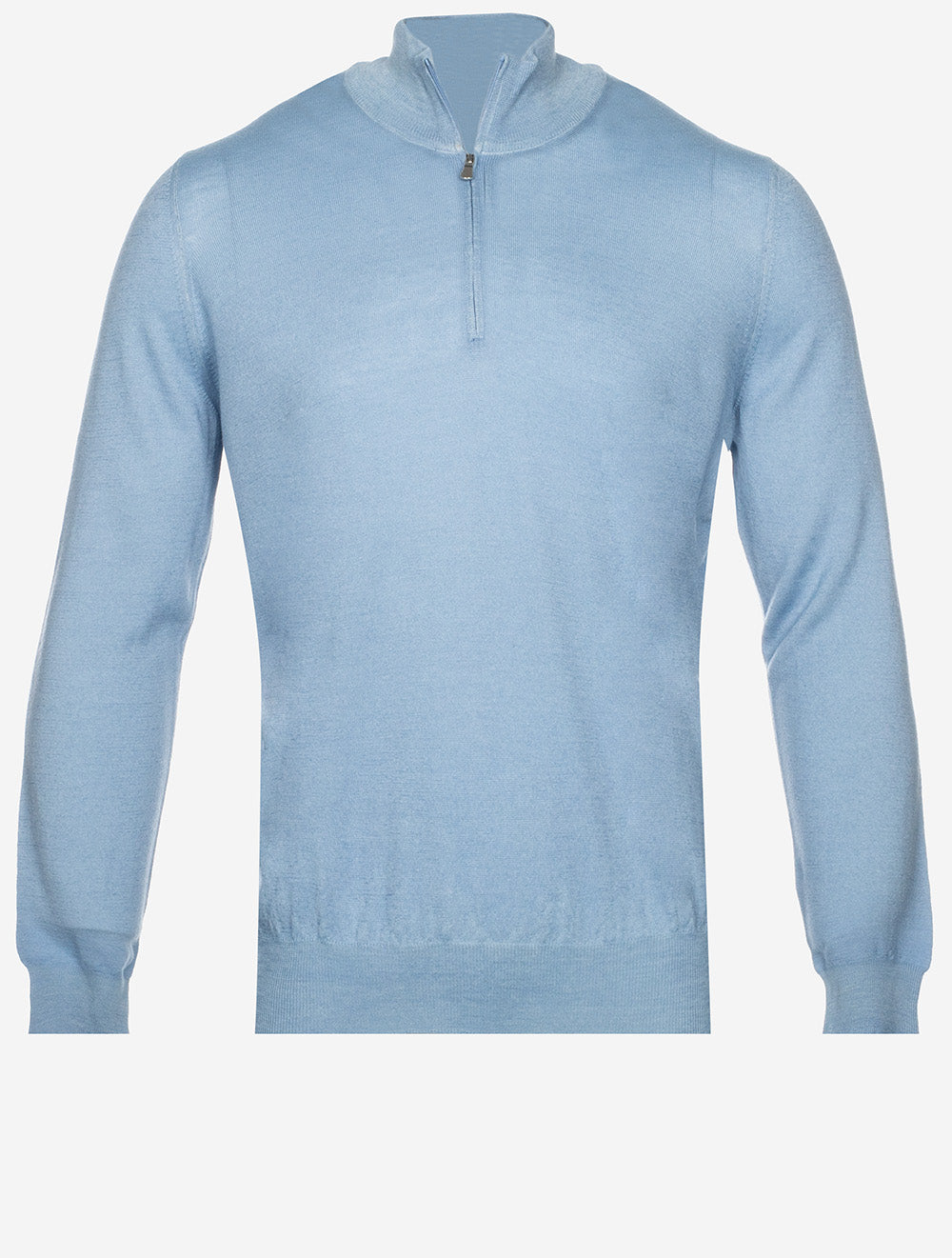 Gran Sasso Mock Neck Half Zip Knitwear Blue MI