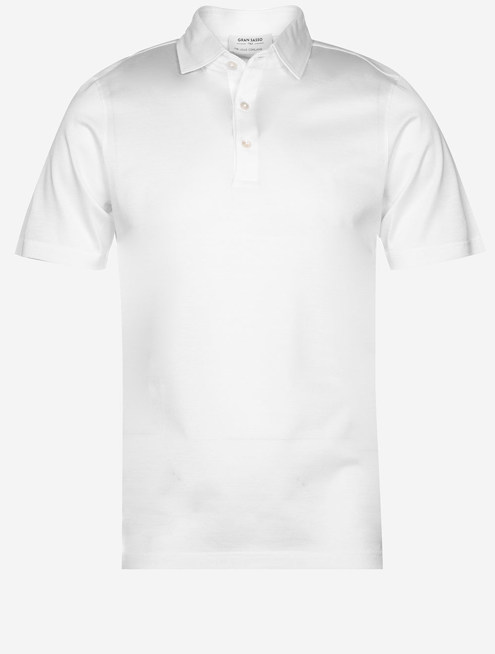 Gran Sasso 3 Button Polo Shirt Pure White MI