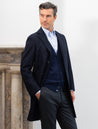 Canali Wool Overcoat Navy AI1