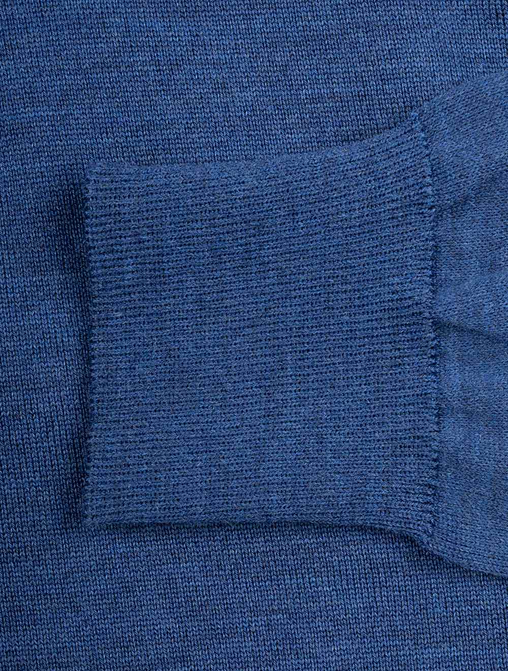 Paul And Shark Zipped Pullover With Suede Blue AI4