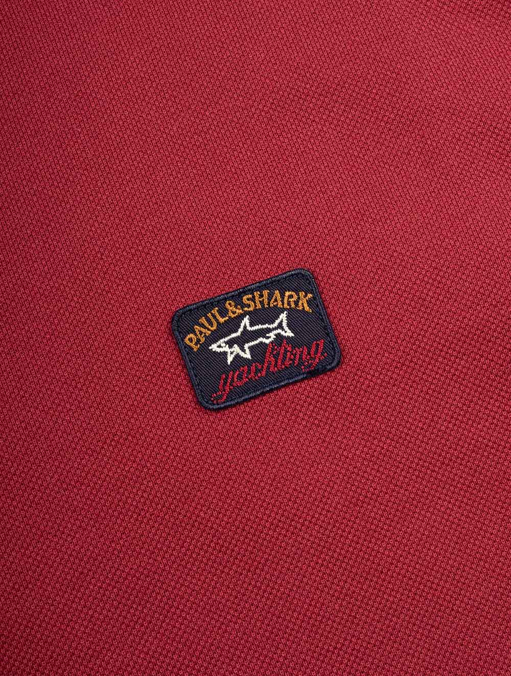 Paul And Shark Long Sleeve 3 Button Polo Red AI4