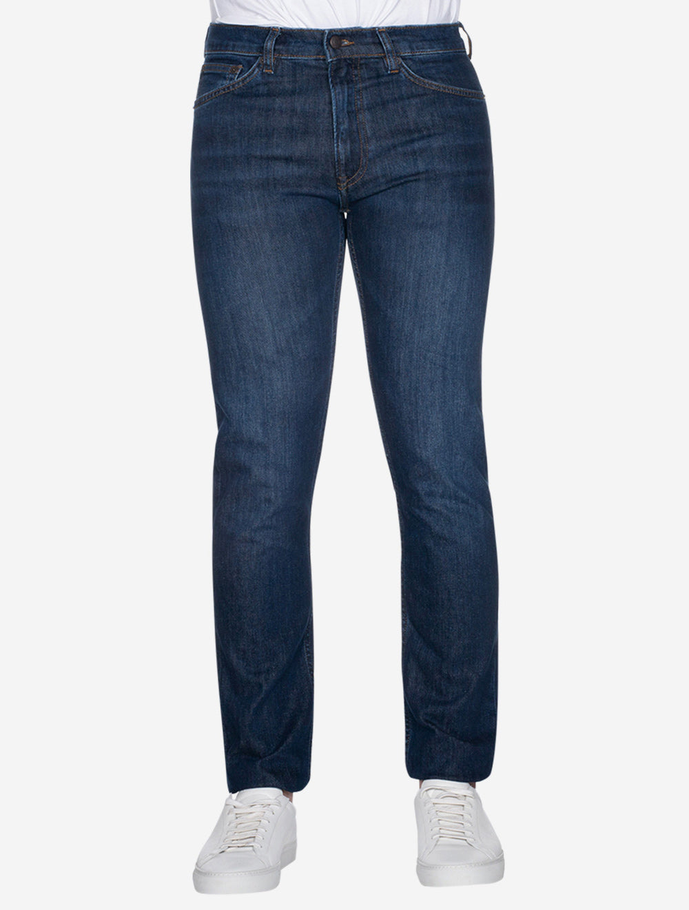 Regular Jeans Dark Blue Worn In