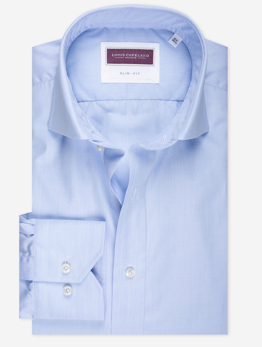 Slim Fit Pin Point Shirt Blue