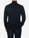 Gant Cotton Cable Half Zip Evening Blue AI2