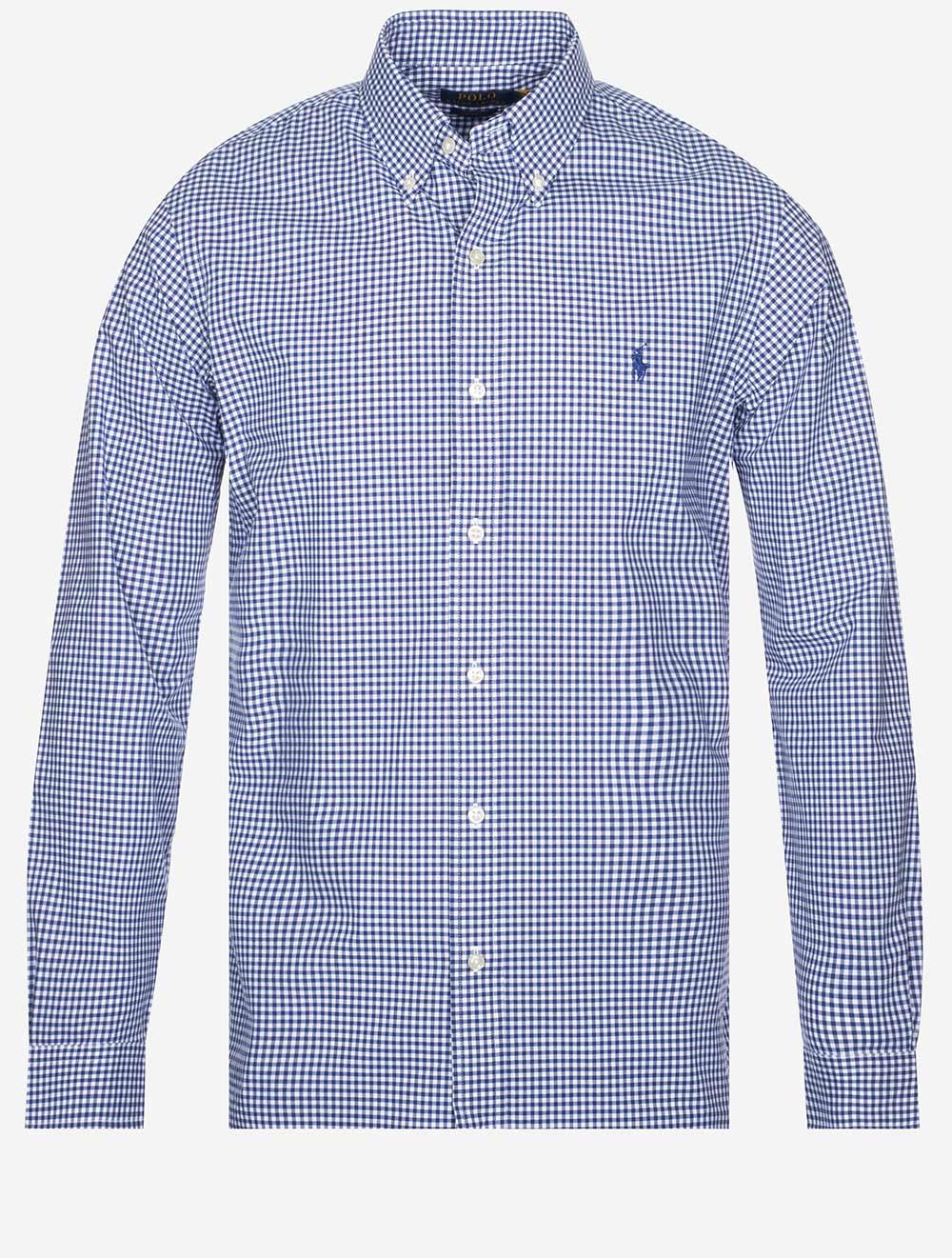 Gingham Long Sleeve Shirt Blue