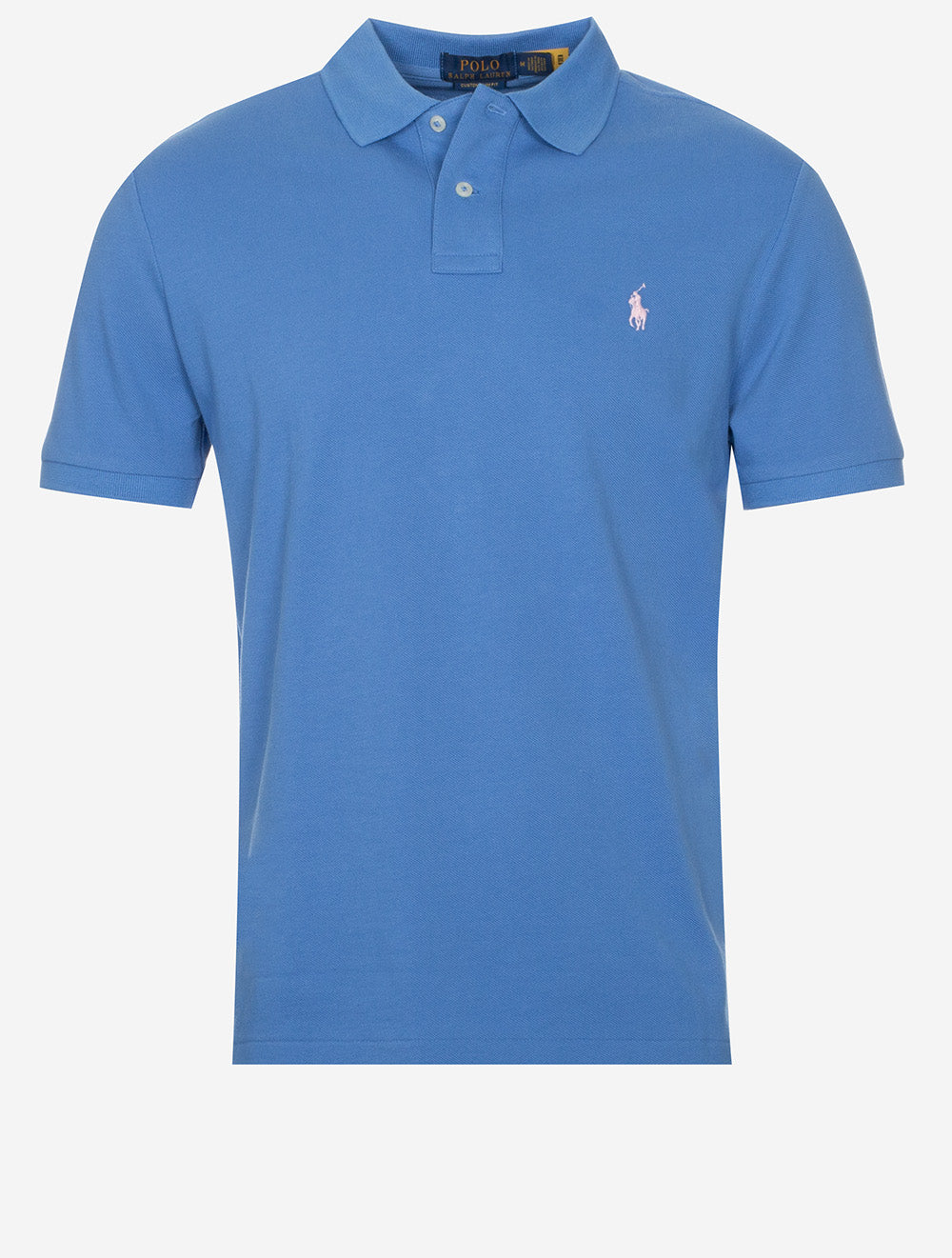 Custom Slim Fit Mesh Polo Shirt Blue