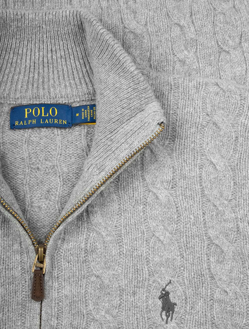 Ralph Lauren Cable Knit HZ Jumper Grey AI3