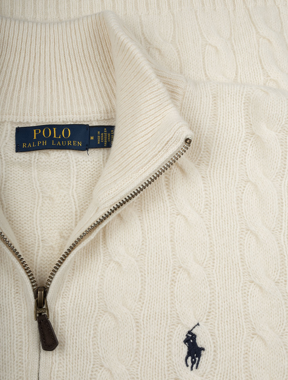 Ralph Lauren Cable Knit HZ Jumper Cream AI3