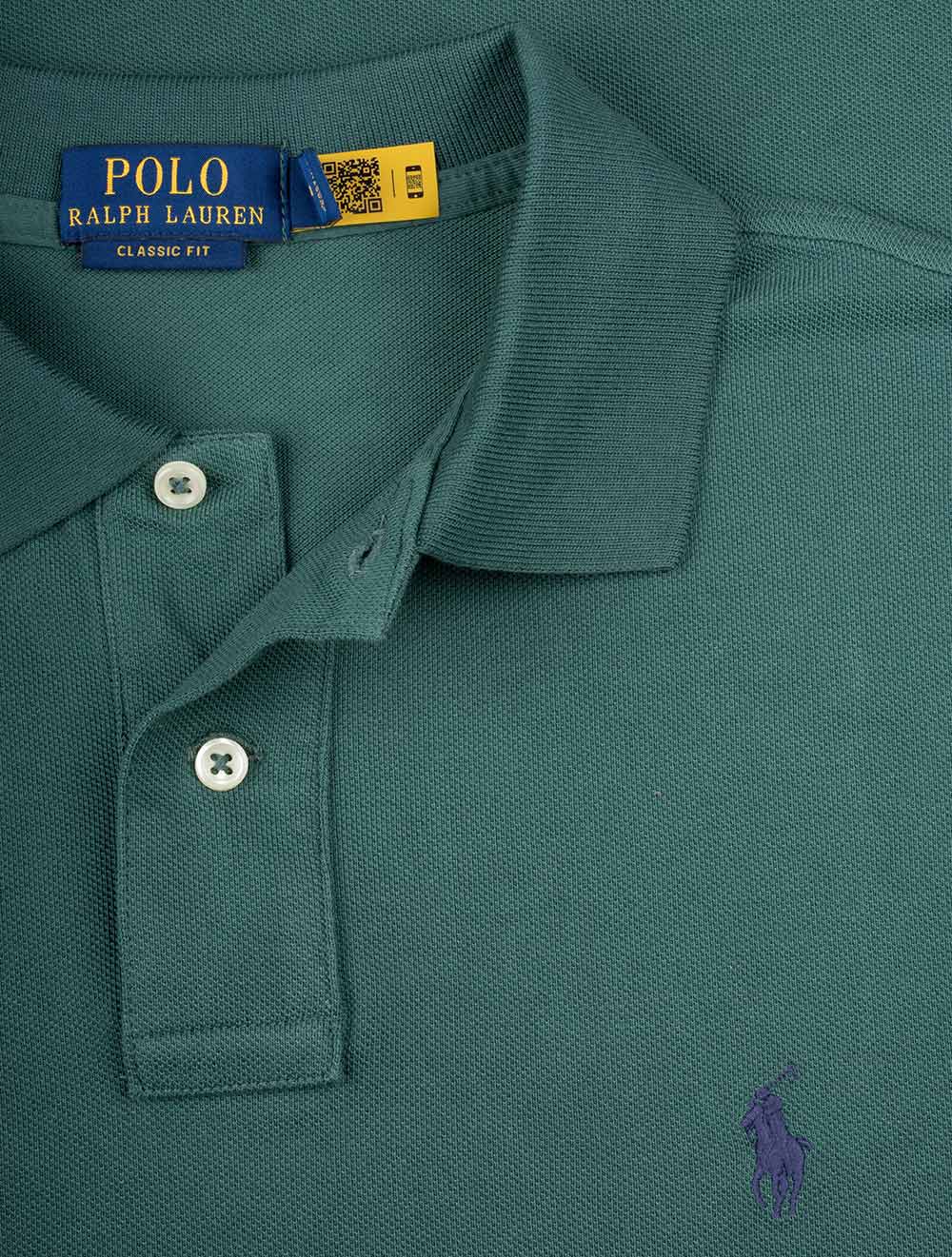 Ralph Lauren Classic Fit Polo Tartan Green AI3